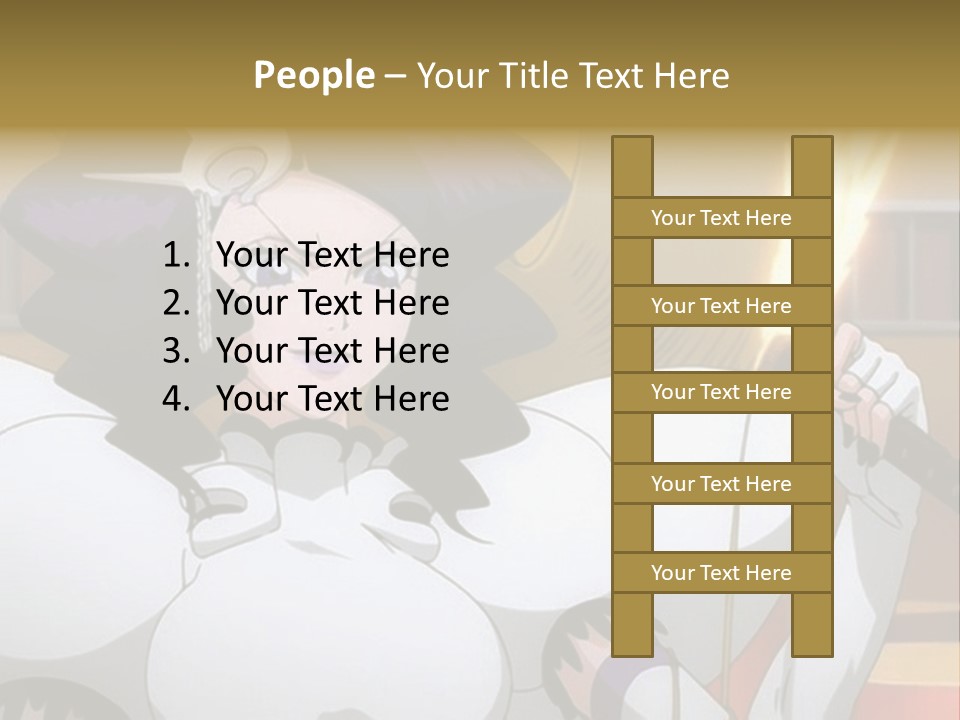 A Woman In A White Dress Holding A Sword PowerPoint Template