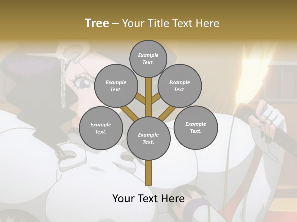 A Woman In A White Dress Holding A Sword PowerPoint Template