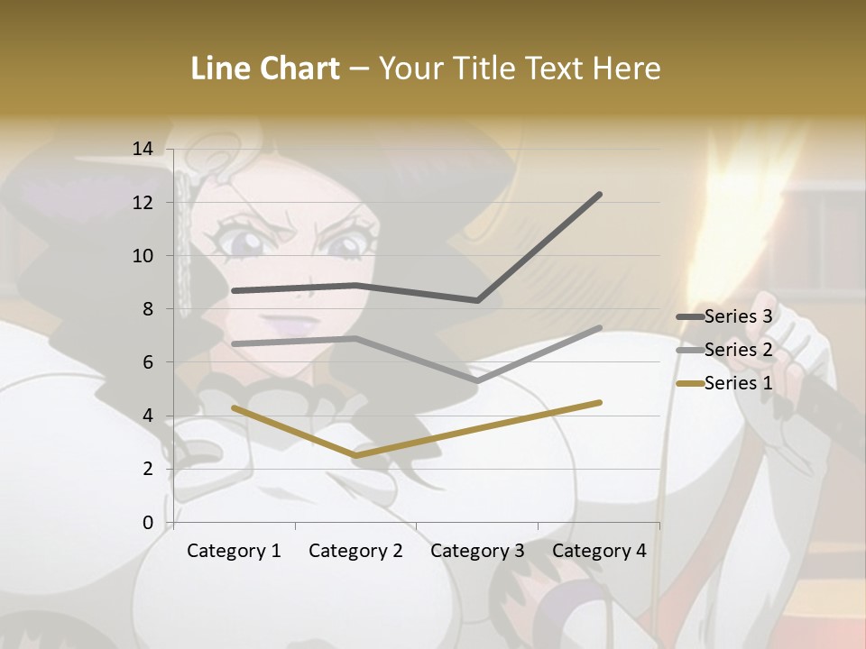 A Woman In A White Dress Holding A Sword PowerPoint Template