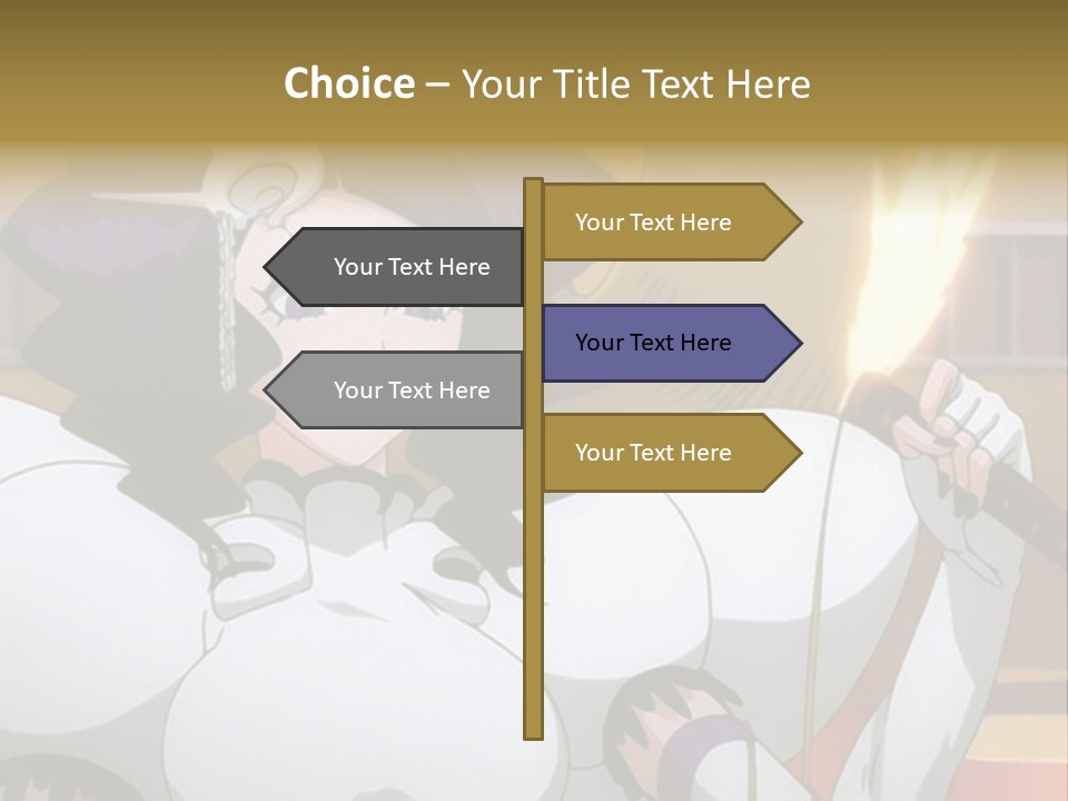 A Woman In A White Dress Holding A Sword PowerPoint Template