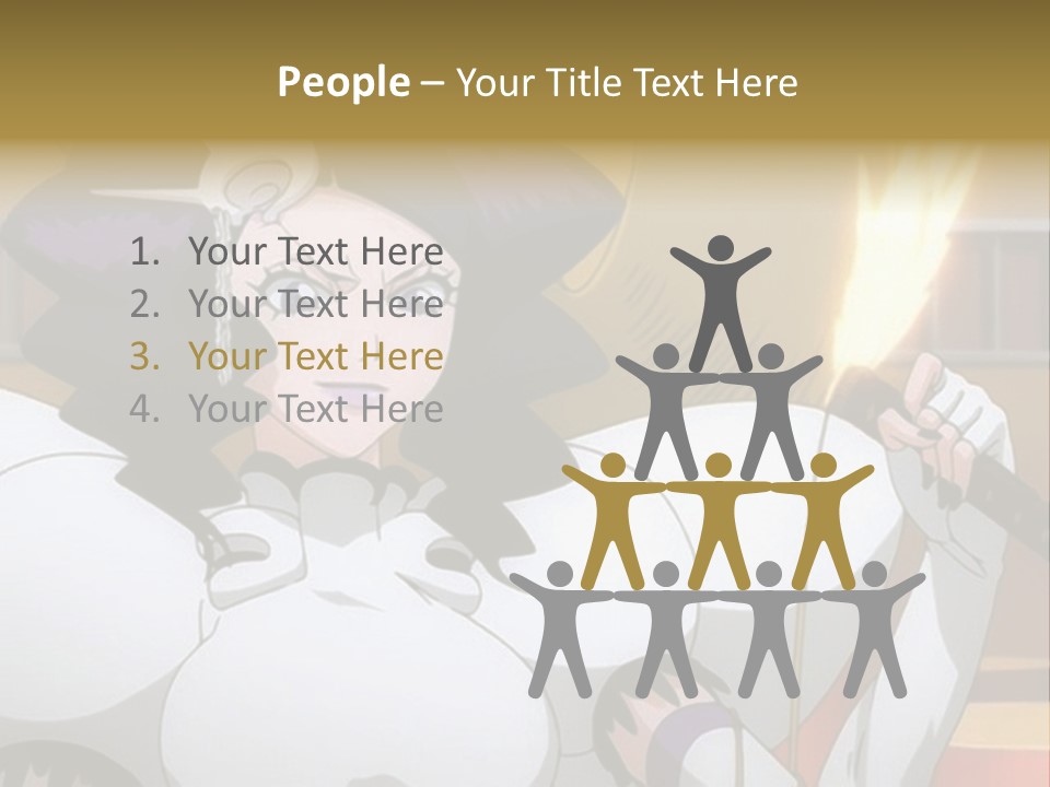 A Woman In A White Dress Holding A Sword PowerPoint Template