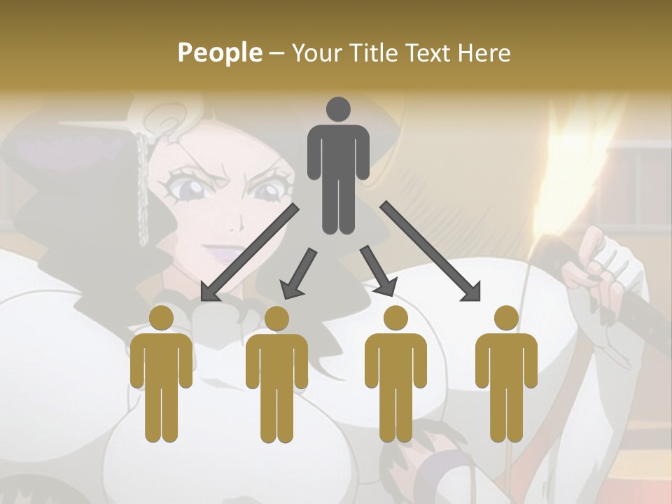 A Woman In A White Dress Holding A Sword PowerPoint Template