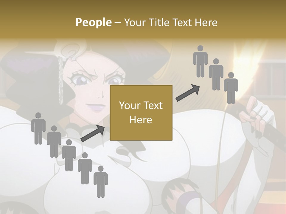 A Woman In A White Dress Holding A Sword PowerPoint Template