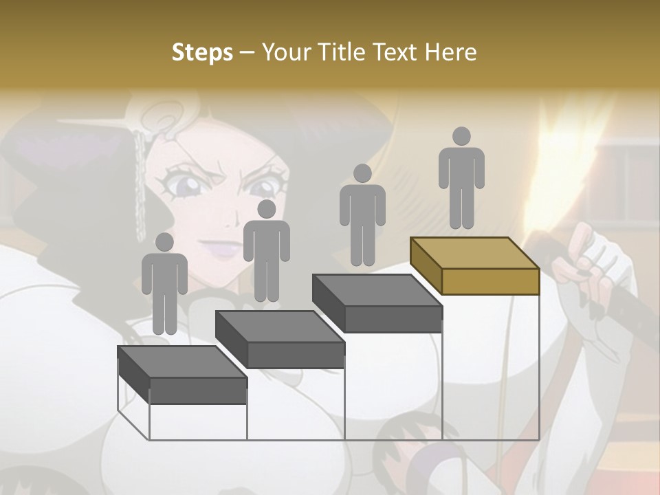 A Woman In A White Dress Holding A Sword PowerPoint Template