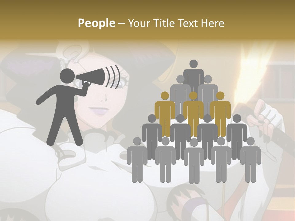 A Woman In A White Dress Holding A Sword PowerPoint Template