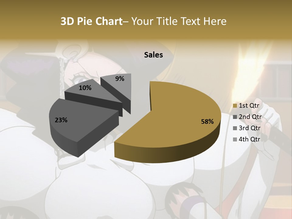 A Woman In A White Dress Holding A Sword PowerPoint Template