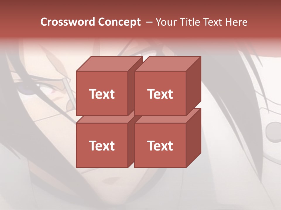 A Anime Character With Blue Eyes And Long Hair PowerPoint Template