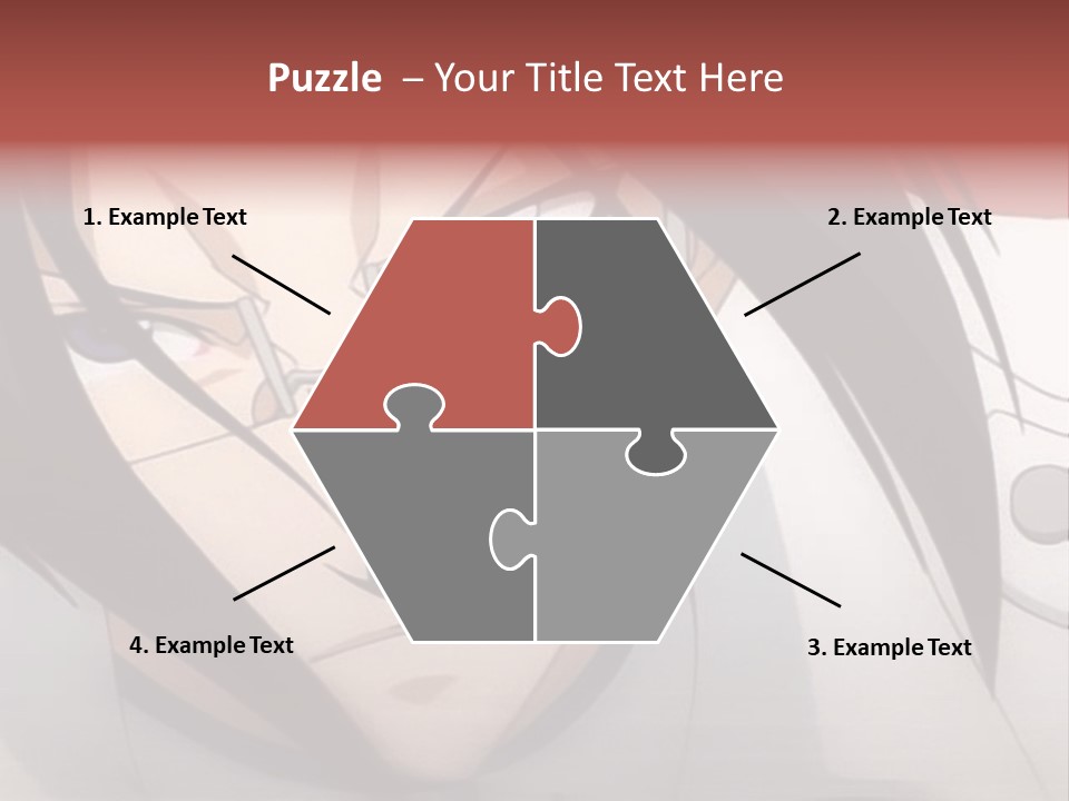 A Anime Character With Blue Eyes And Long Hair PowerPoint Template