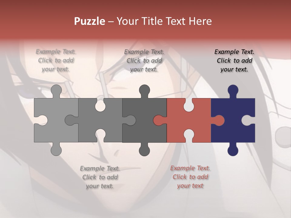 A Anime Character With Blue Eyes And Long Hair PowerPoint Template