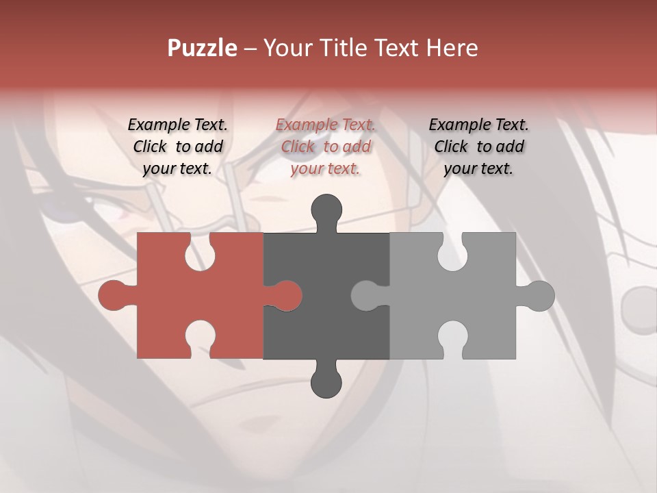 A Anime Character With Blue Eyes And Long Hair PowerPoint Template