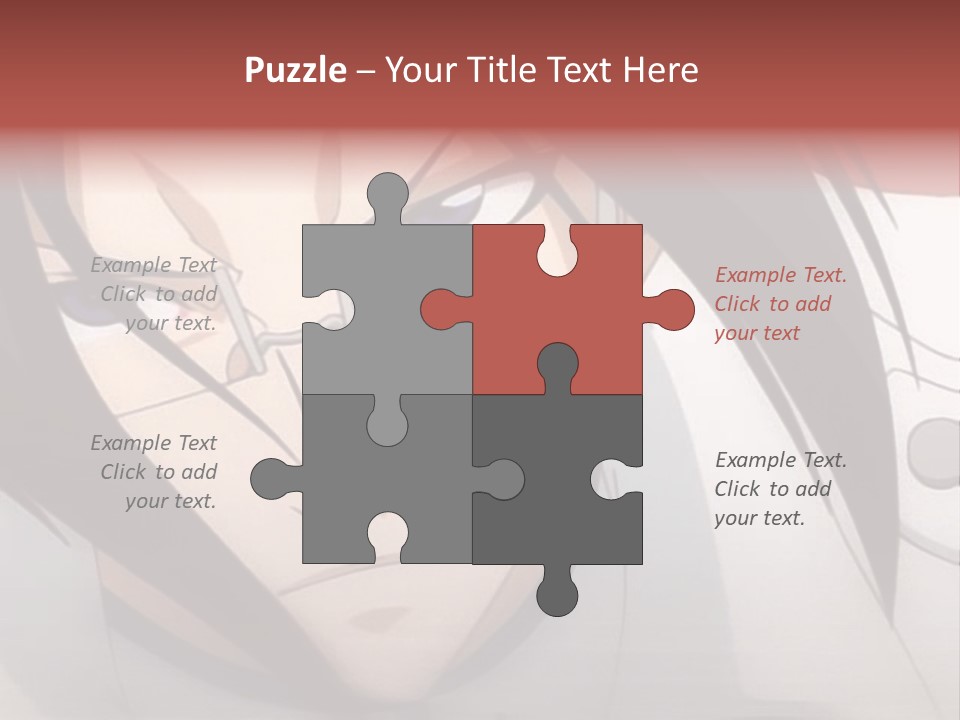 A Anime Character With Blue Eyes And Long Hair PowerPoint Template