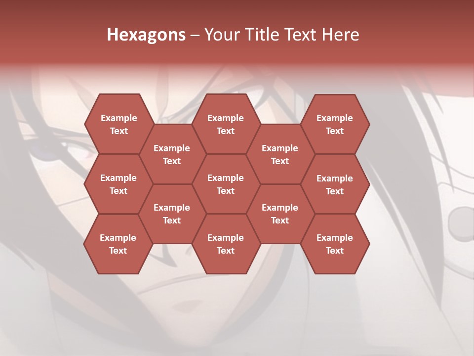 A Anime Character With Blue Eyes And Long Hair PowerPoint Template