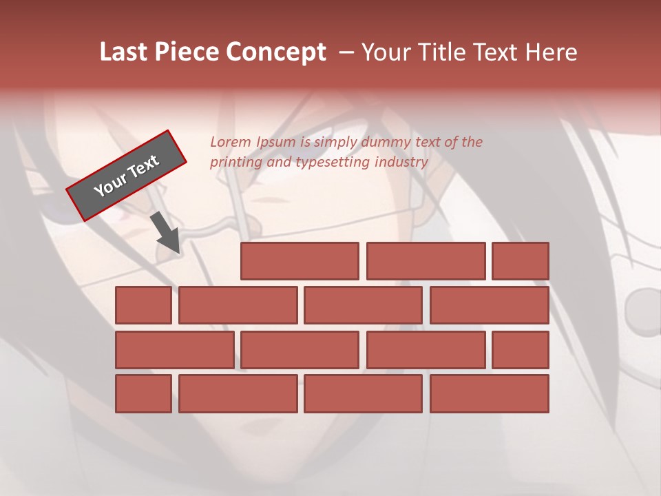 A Anime Character With Blue Eyes And Long Hair PowerPoint Template