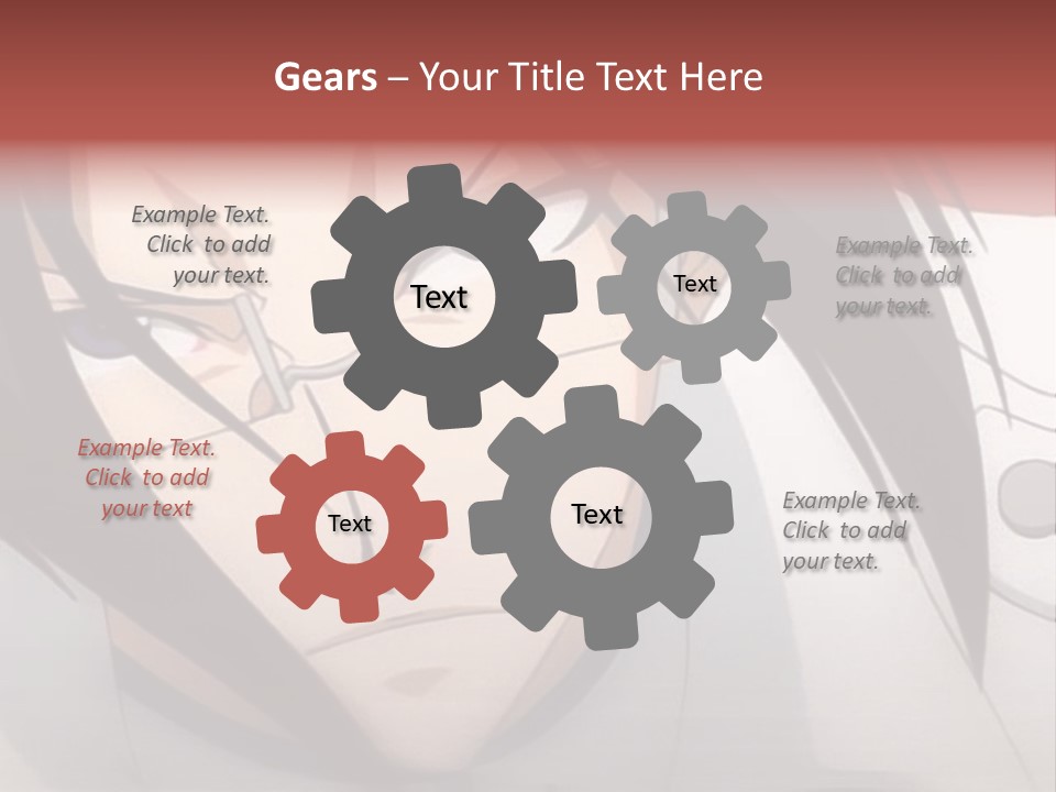 A Anime Character With Blue Eyes And Long Hair PowerPoint Template