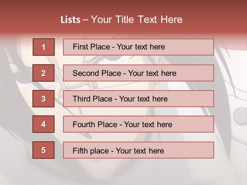 A Anime Character With Blue Eyes And Long Hair PowerPoint Template