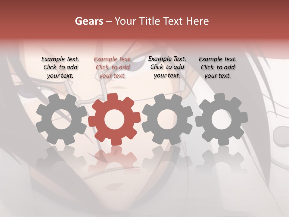 A Anime Character With Blue Eyes And Long Hair PowerPoint Template