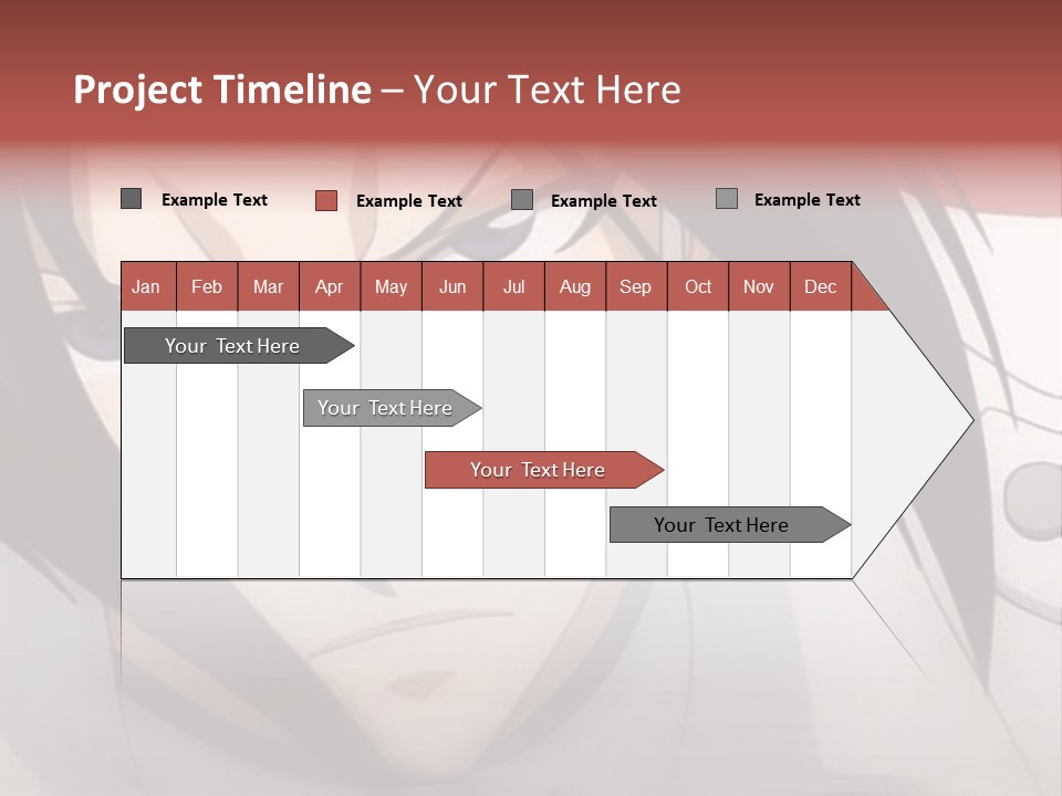 A Anime Character With Blue Eyes And Long Hair PowerPoint Template