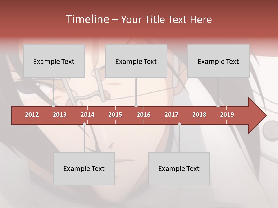 A Anime Character With Blue Eyes And Long Hair PowerPoint Template