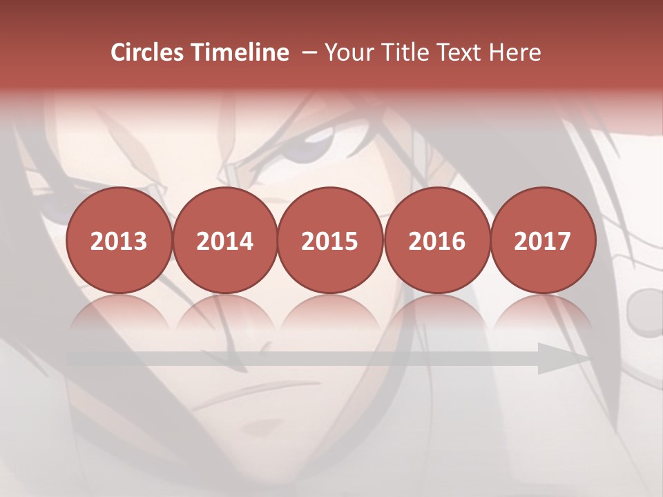 A Anime Character With Blue Eyes And Long Hair PowerPoint Template