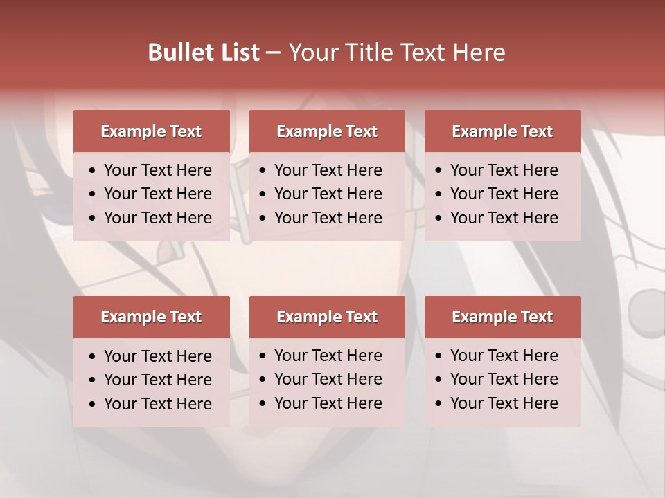 A Anime Character With Blue Eyes And Long Hair PowerPoint Template