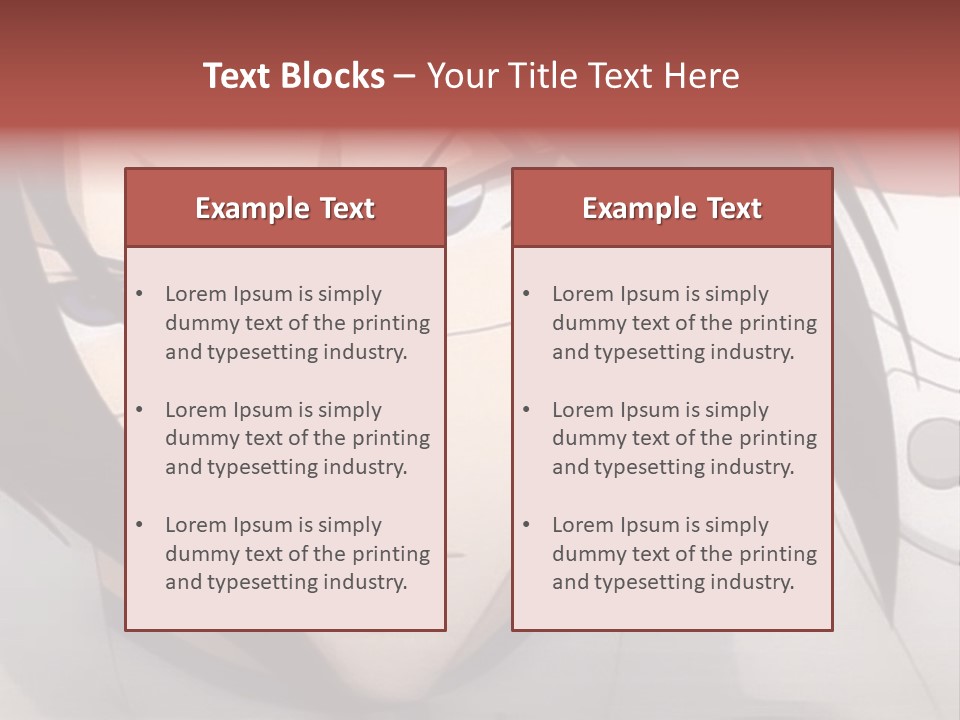 A Anime Character With Blue Eyes And Long Hair PowerPoint Template