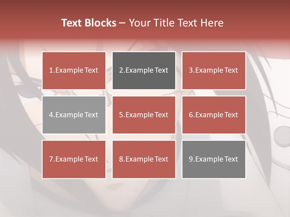 A Anime Character With Blue Eyes And Long Hair PowerPoint Template