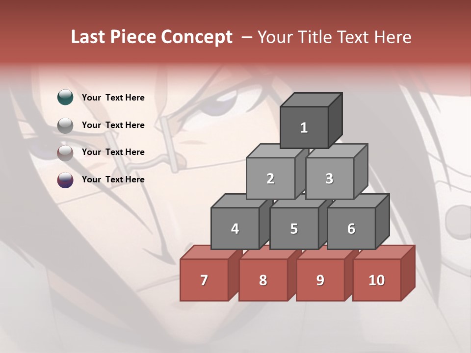 A Anime Character With Blue Eyes And Long Hair PowerPoint Template