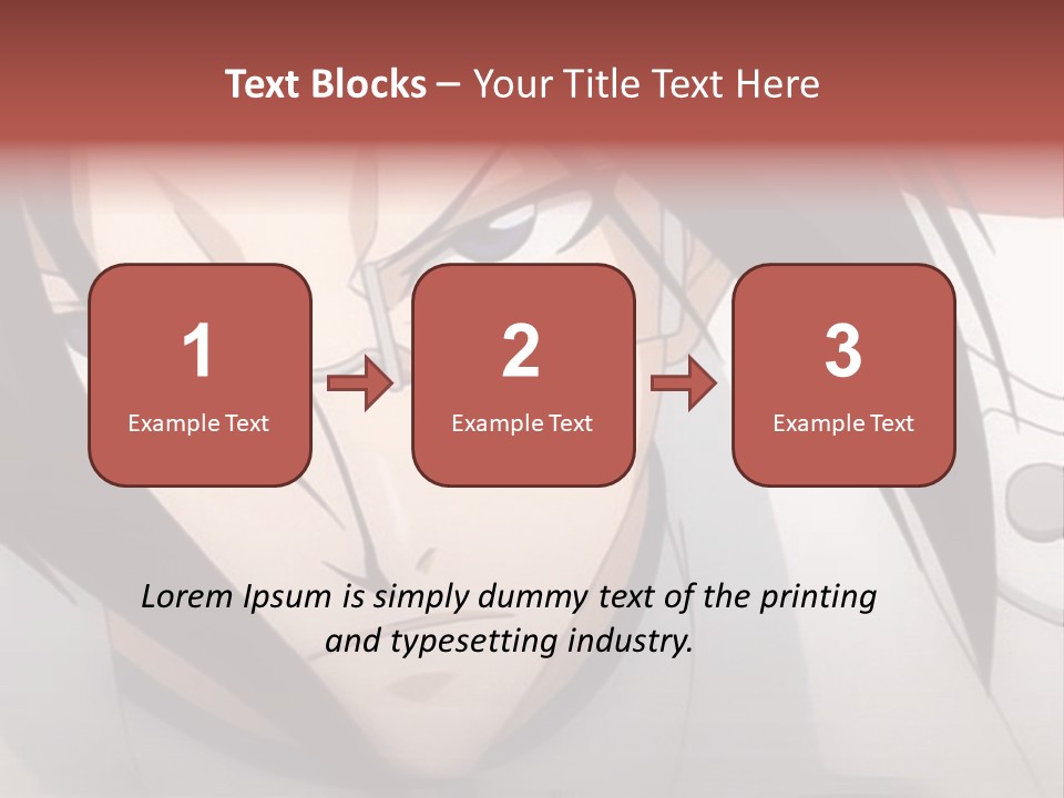 A Anime Character With Blue Eyes And Long Hair PowerPoint Template