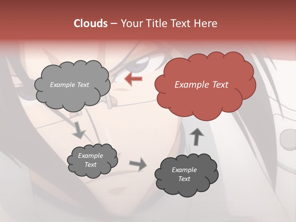 A Anime Character With Blue Eyes And Long Hair PowerPoint Template