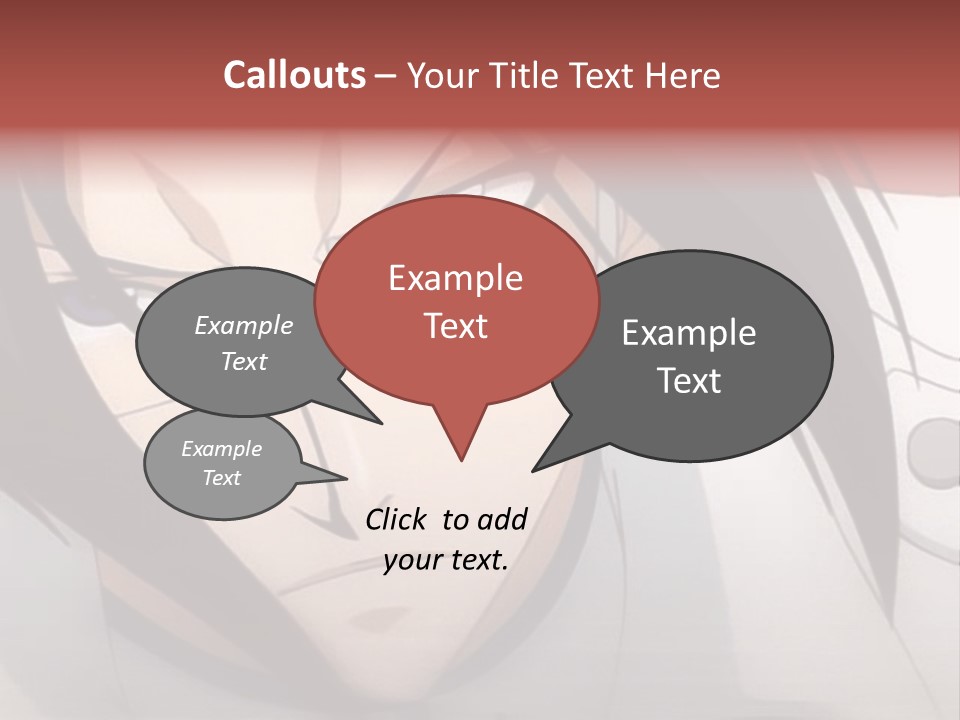 A Anime Character With Blue Eyes And Long Hair PowerPoint Template