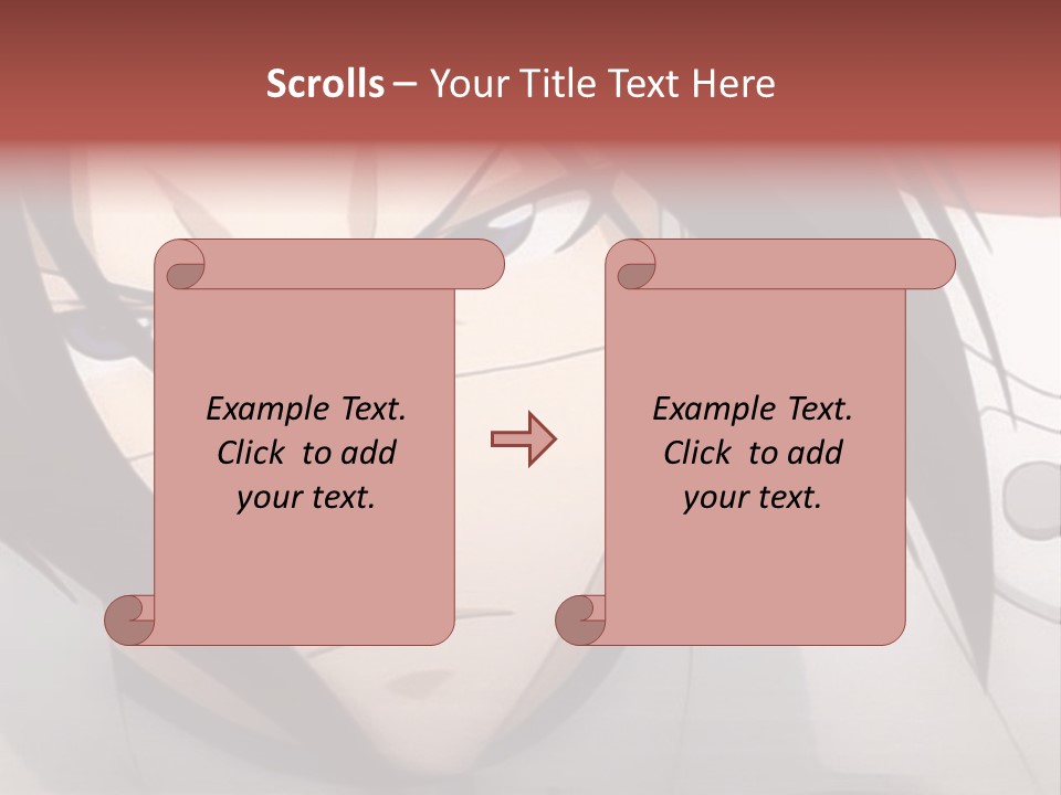 A Anime Character With Blue Eyes And Long Hair PowerPoint Template