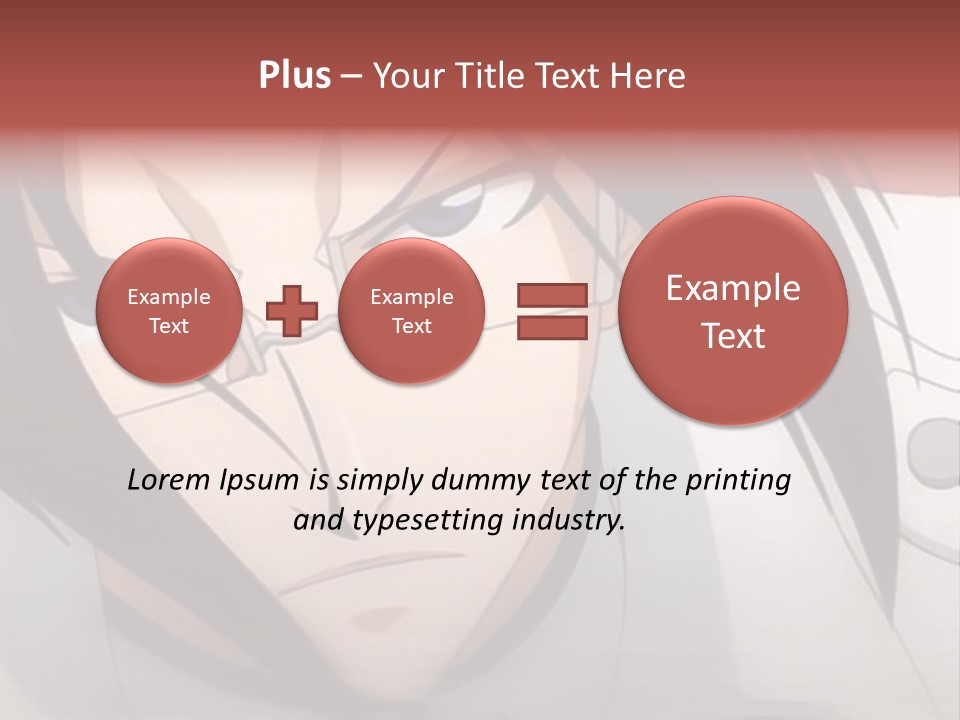 A Anime Character With Blue Eyes And Long Hair PowerPoint Template