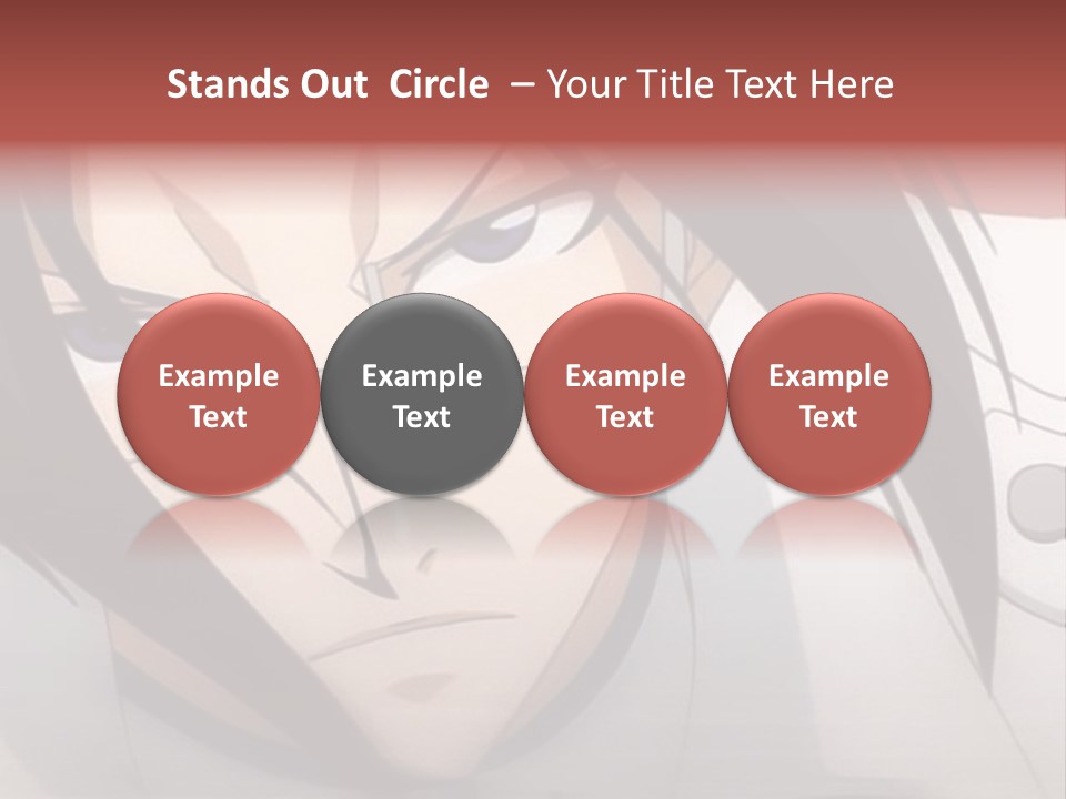 A Anime Character With Blue Eyes And Long Hair PowerPoint Template