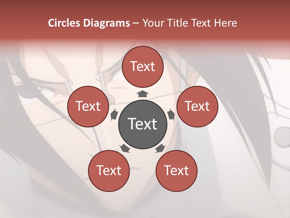 A Anime Character With Blue Eyes And Long Hair PowerPoint Template