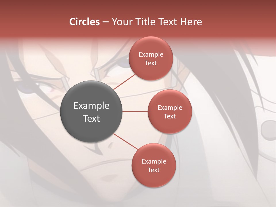 A Anime Character With Blue Eyes And Long Hair PowerPoint Template