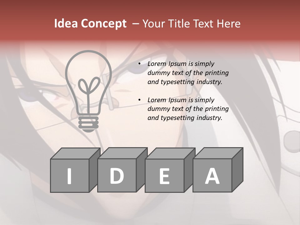 A Anime Character With Blue Eyes And Long Hair PowerPoint Template