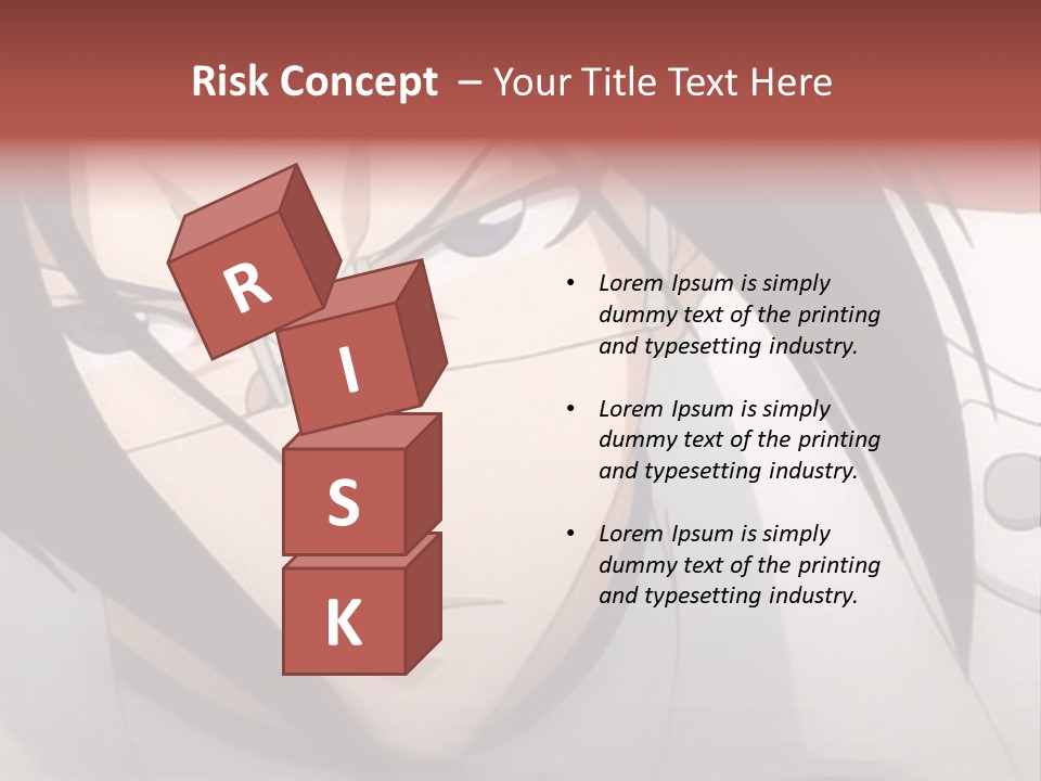 A Anime Character With Blue Eyes And Long Hair PowerPoint Template