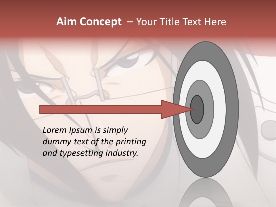 A Anime Character With Blue Eyes And Long Hair PowerPoint Template