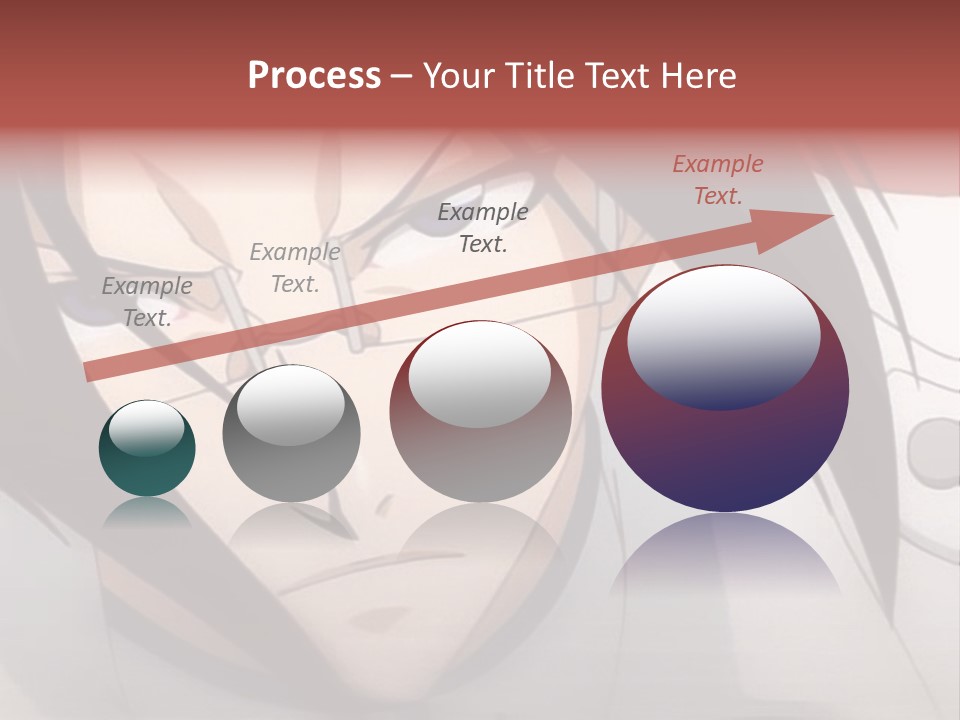 A Anime Character With Blue Eyes And Long Hair PowerPoint Template