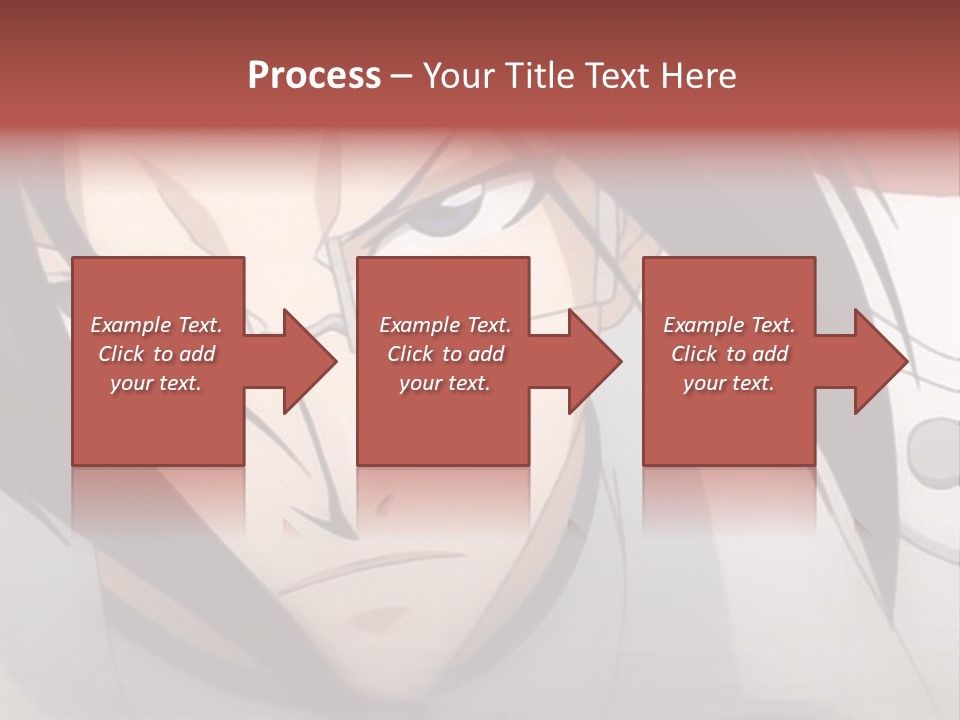 A Anime Character With Blue Eyes And Long Hair PowerPoint Template