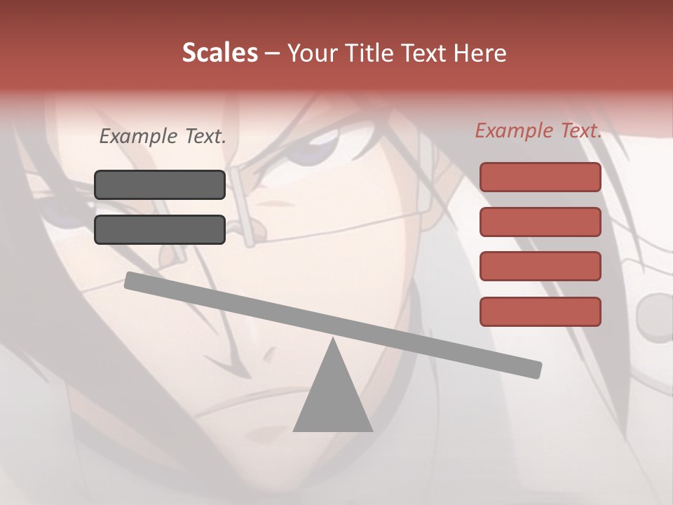 A Anime Character With Blue Eyes And Long Hair PowerPoint Template