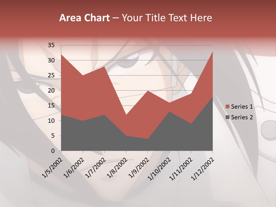 A Anime Character With Blue Eyes And Long Hair PowerPoint Template