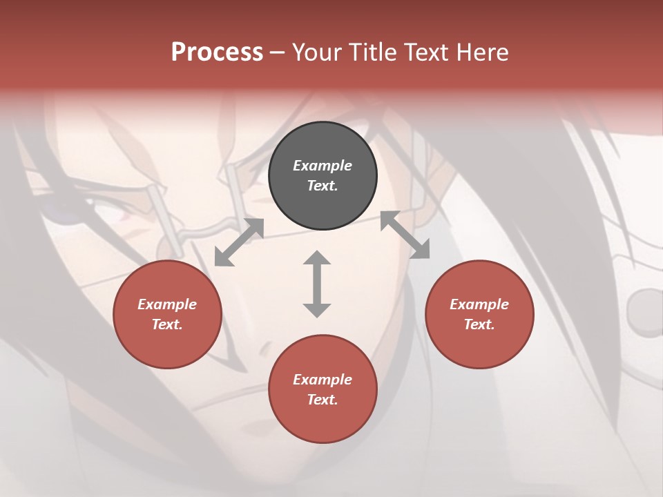 A Anime Character With Blue Eyes And Long Hair PowerPoint Template