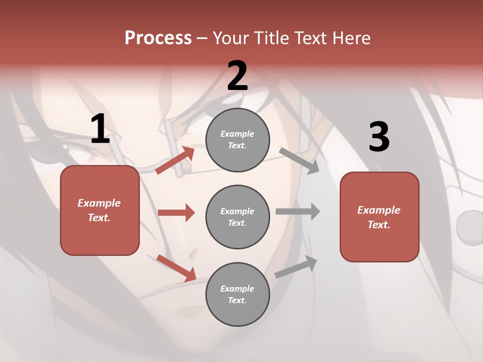 A Anime Character With Blue Eyes And Long Hair PowerPoint Template