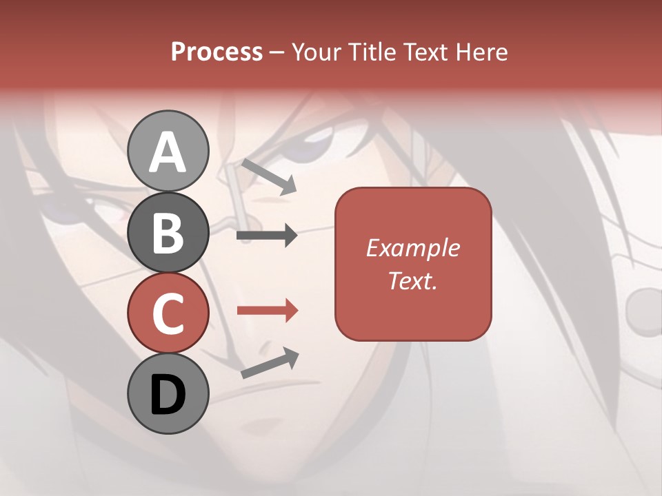 A Anime Character With Blue Eyes And Long Hair PowerPoint Template