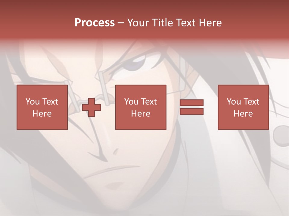 A Anime Character With Blue Eyes And Long Hair PowerPoint Template