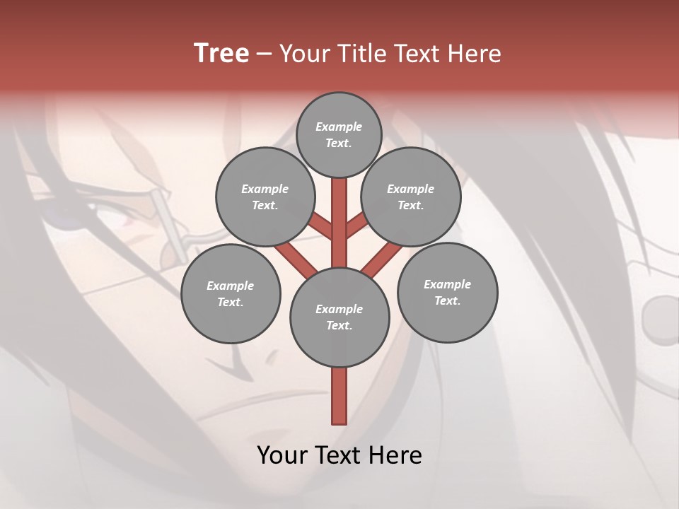 A Anime Character With Blue Eyes And Long Hair PowerPoint Template