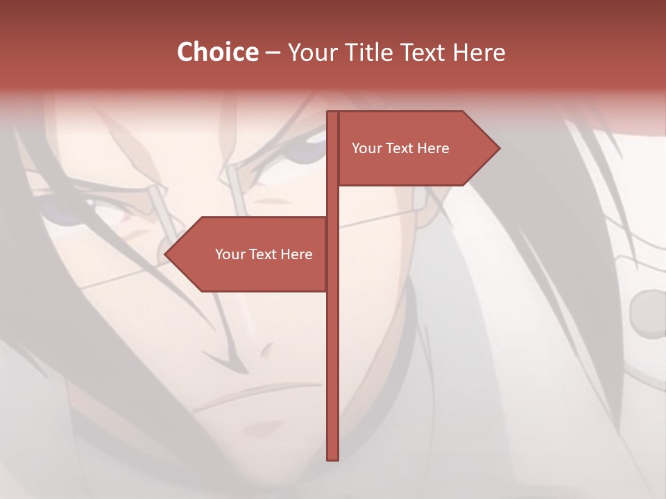 A Anime Character With Blue Eyes And Long Hair PowerPoint Template