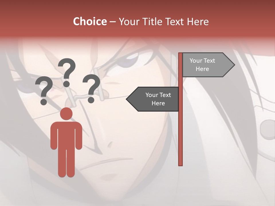A Anime Character With Blue Eyes And Long Hair PowerPoint Template