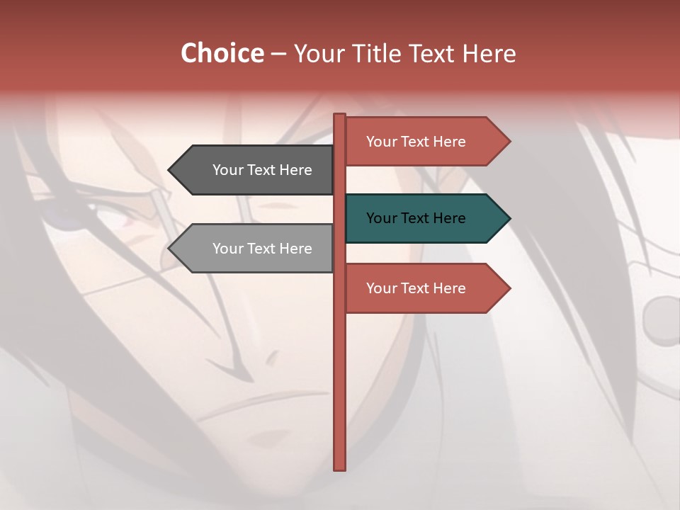 A Anime Character With Blue Eyes And Long Hair PowerPoint Template